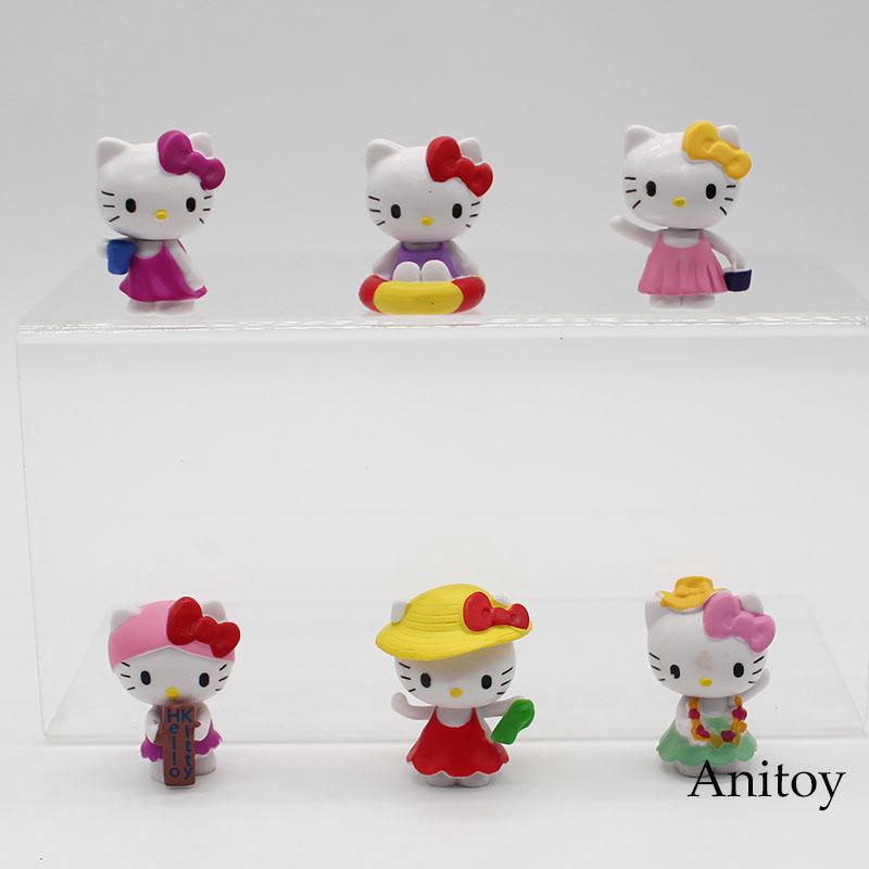 Set 6 đồ chơi mô hình nhân vật Hello Kitty