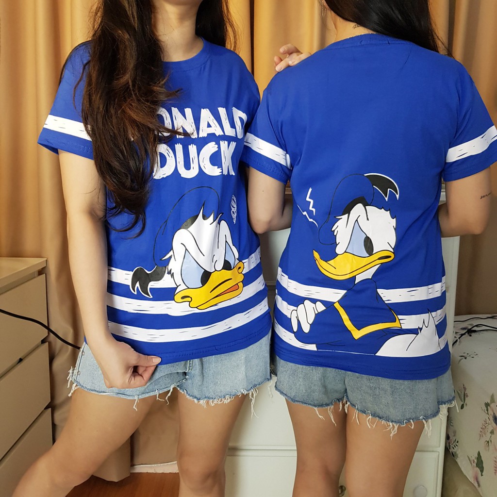 Donald Duck Áo Thun In Hình Thần Tình Yêu Cupid Kẻ Sọc Cá Tính Cho Nam