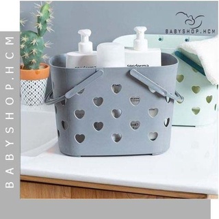Giỏ nhựa có quai xách màu pastel phong cách Hàn Quốc
