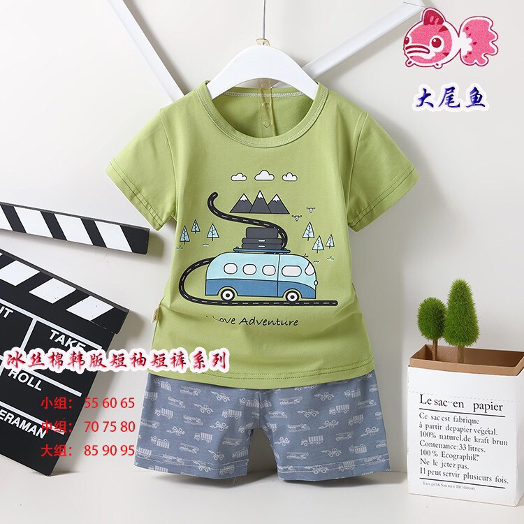 [15-24kg] Đồ bộ xuất hàn cho bé trai size nhỡ | Cotton 4 chiều - Bảng màu 1