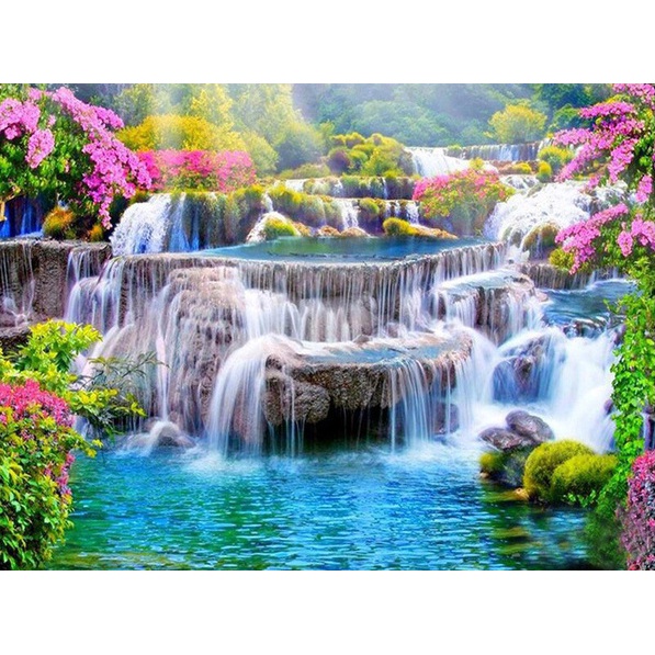 Bộ Tranh Đính Đá Tự Làm 5D DIY Hình Tròn / Vuông Cho Người Lớn