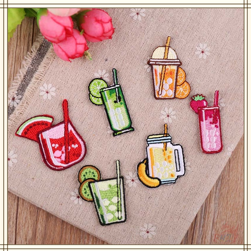 ♥ Miếng Dán Ủi Hình Trái Cây - Cam/Dưa Hấu / Kiwi / Xanh Lá / Chuối ♥ 1pc Tự May Tự Làm Trên Huy Hiệu Sắt