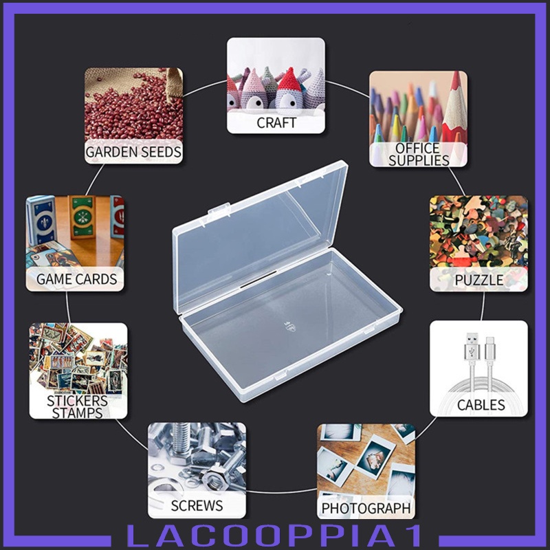 [LACOOPPIA1]Photo Storage Box Case Set Store 4x6&quot; Photographs in 18 Boxes Clear Plastic