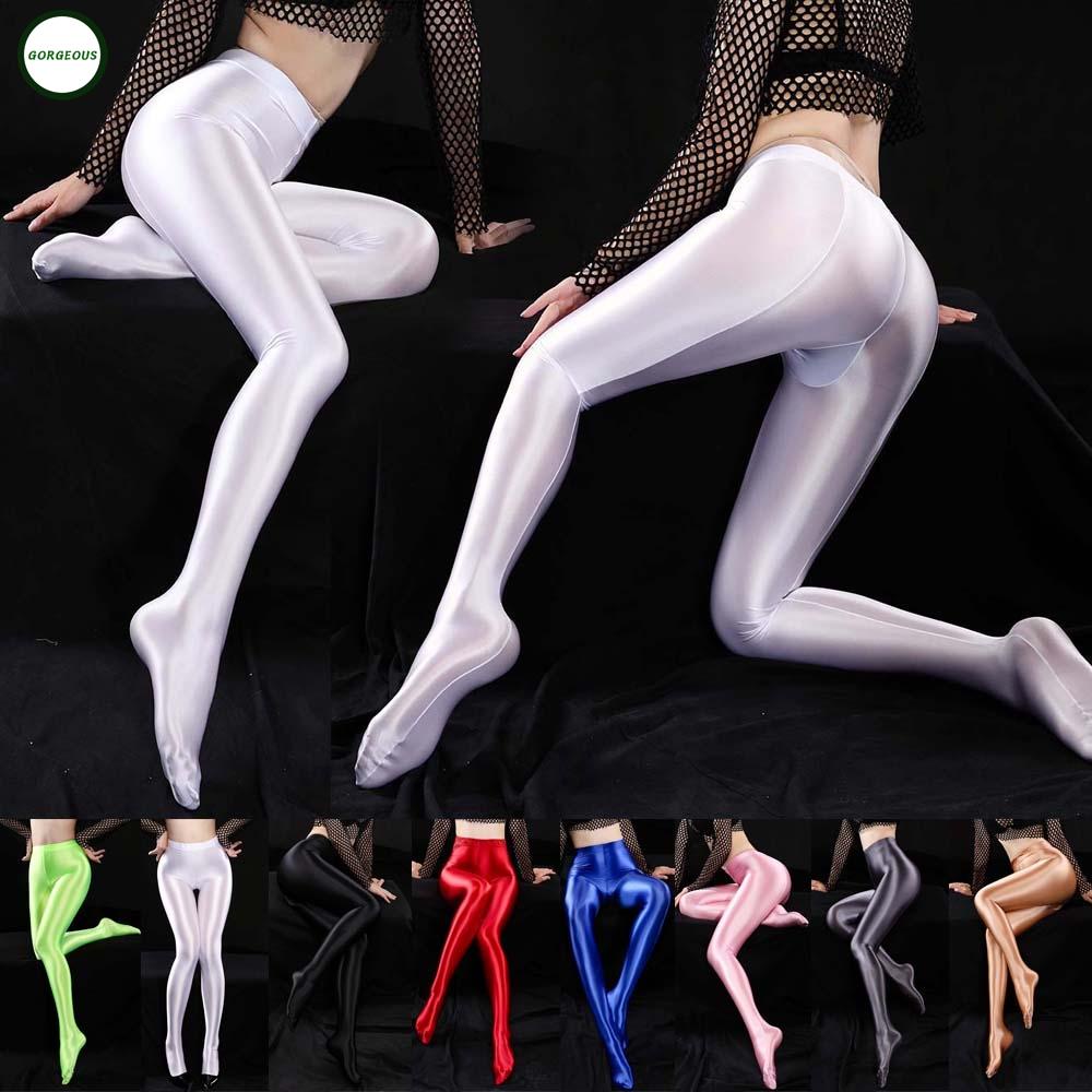 GORGEOUS~Women Pantyhose Wetlook Casual Clubwear Dancewear Tights Anti-Hook Elastic