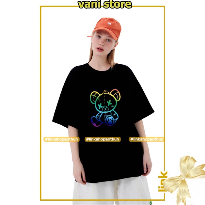 [Tặng Quà] Áo thun GẤU cute XX phản quang 7 màu unisex ( Đen, Trắng) . | BigBuy360 - bigbuy360.vn