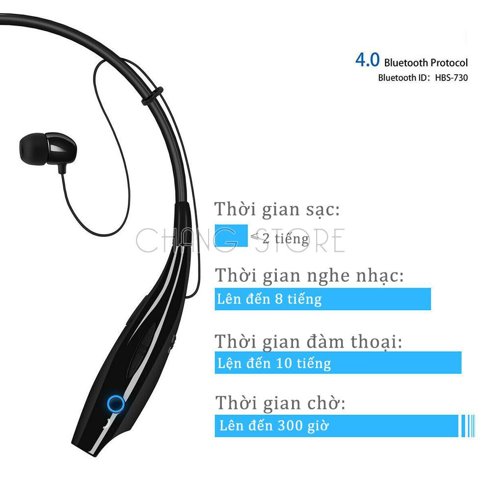 Tai nghe bluetooth thể thao HBS 730 kèm mic chống ồn nhỏ gọn, tiện lợi