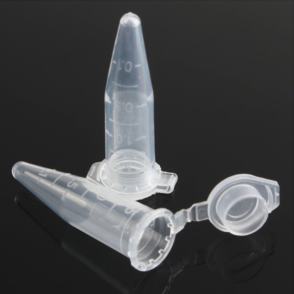 BACK2LIFE 1.5ML Lab Test Tube Micro Centrifuge Test Tube Vial Centrifuge Tubes With Lid 50/100Pcs Snap Cap Plastic Laboratory Sample Clear Container