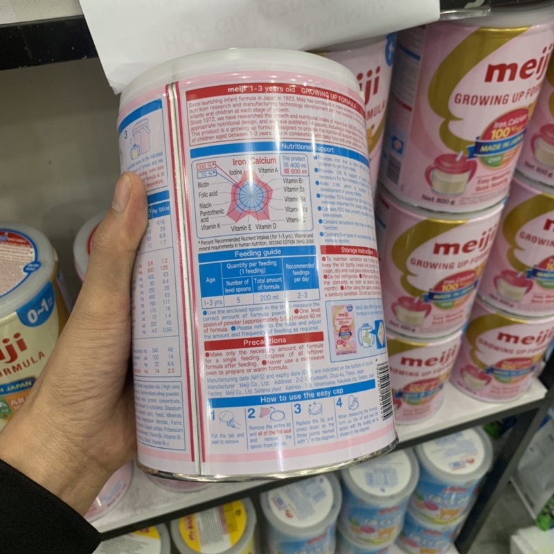 Sữa meiji số 1-3 nhập khẩu 800g mẫu mới, date xa