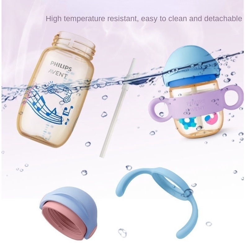 Bình Uống Nước Philips Avent PPSU Có Ống Hút Chống Tràn / Ngã Có Tay Cầm Tiện Dụng Cho