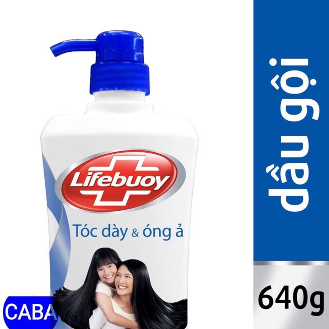 LIFEBUOY Dầu gội Xanh Tóc dày óng ả 640g