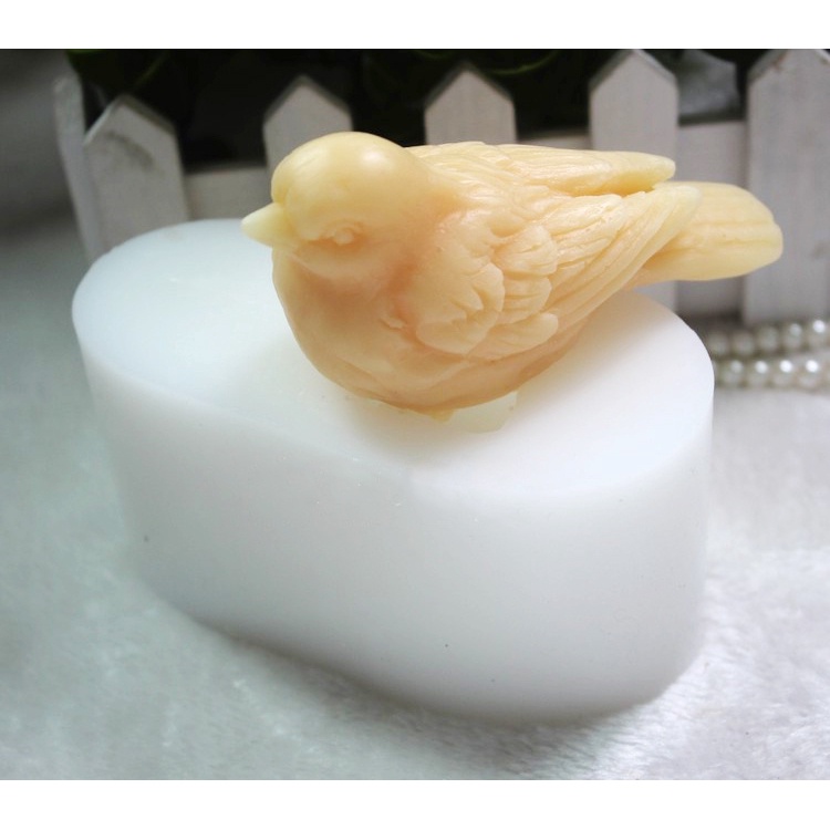 Khuôn Silicone Tạo Hình Làm Xà Phòng/Bánh Hình Chú Chim 3D DIY PRZY 001 Radom