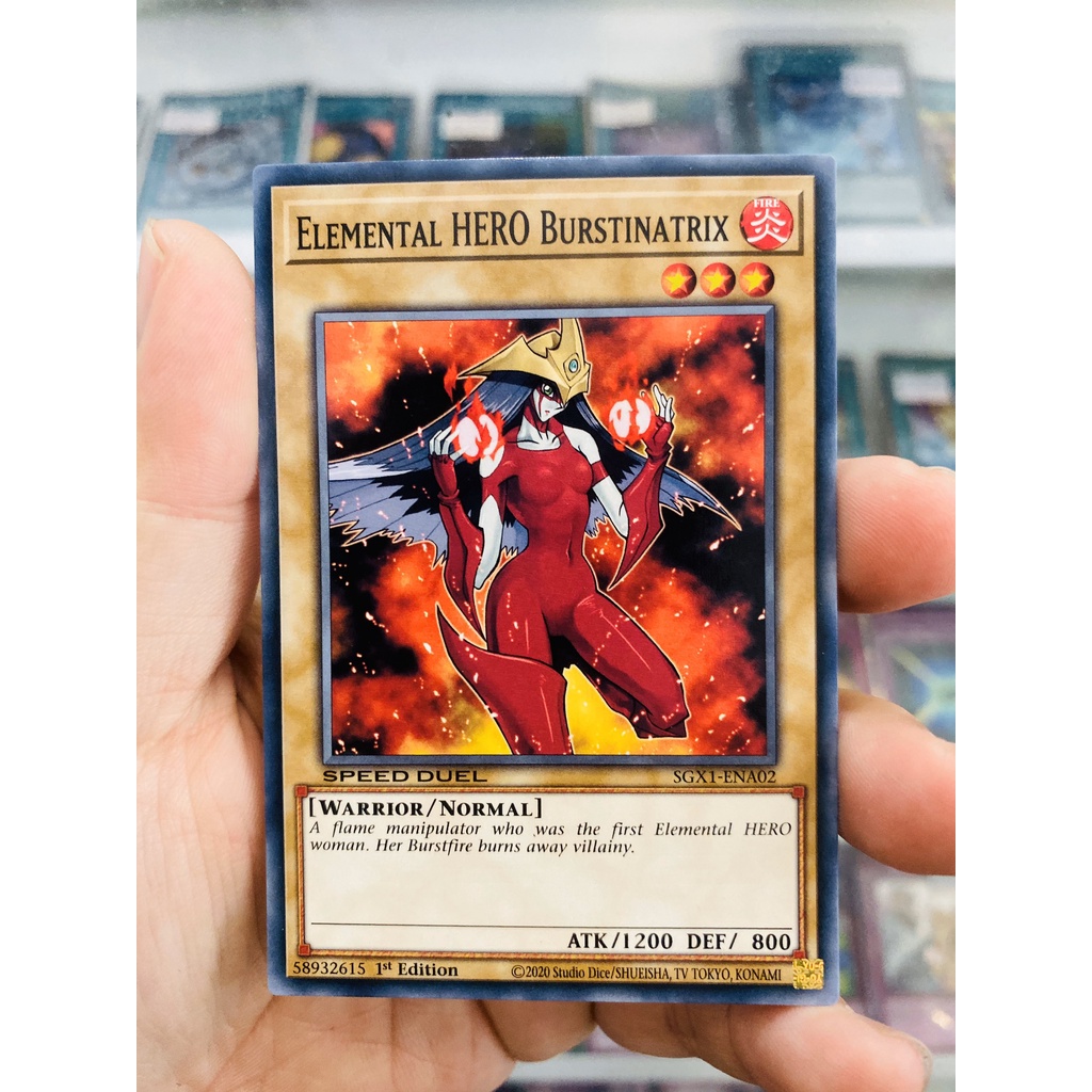 Thẻ Bài YugiOh! Mã SGX1-ENA02 - Elemental HERO Burstinatrix - Common - 1st Edition