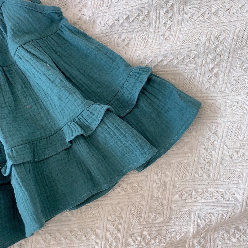 Váy xòe công chúa xô Muslin cho bé gái từ 1-7 tuổi
