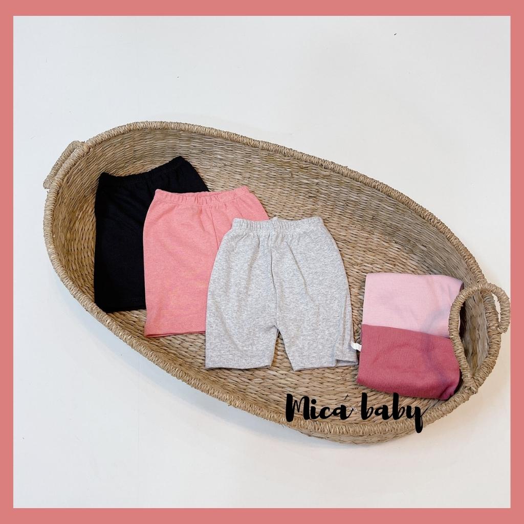 Quần legging bé gái, quần legging đùi màu trơn đáng yêu cho bé Mica baby QA27