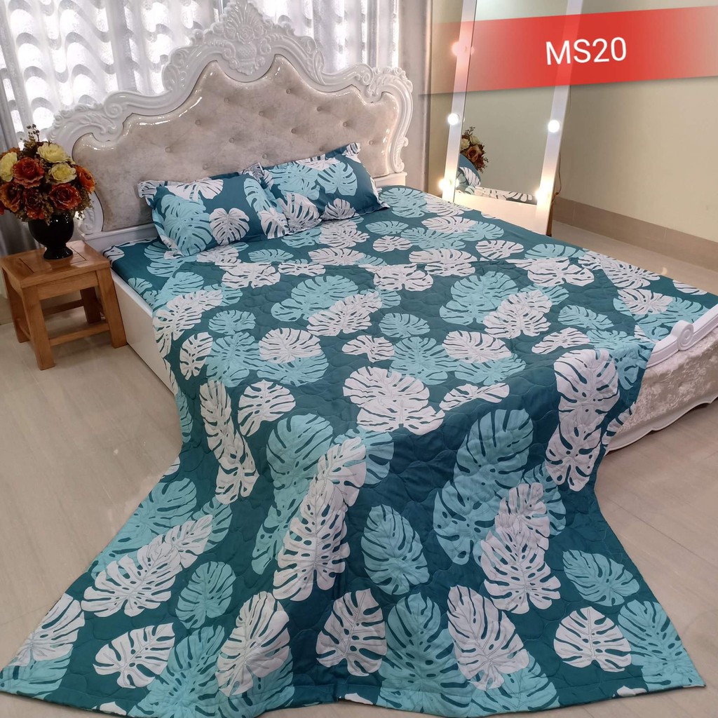 Sale lỗ chăn hè thu trần bông cotton poly-lá khoai