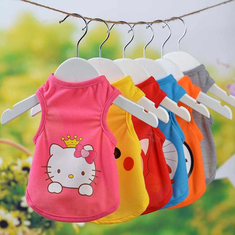 (MớI) Áo Thun MùA Hè, HọA TiếT HoạT HìNh Cho Thú Cưng