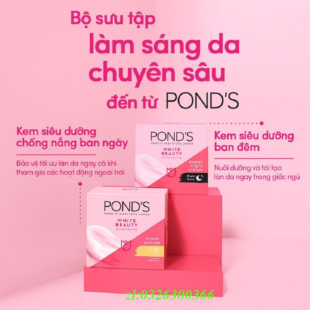 Kem Dưỡng Da 50g Ban Ngày Làm Trắng Hồng Rạng Rỡ Ponds White Beauty