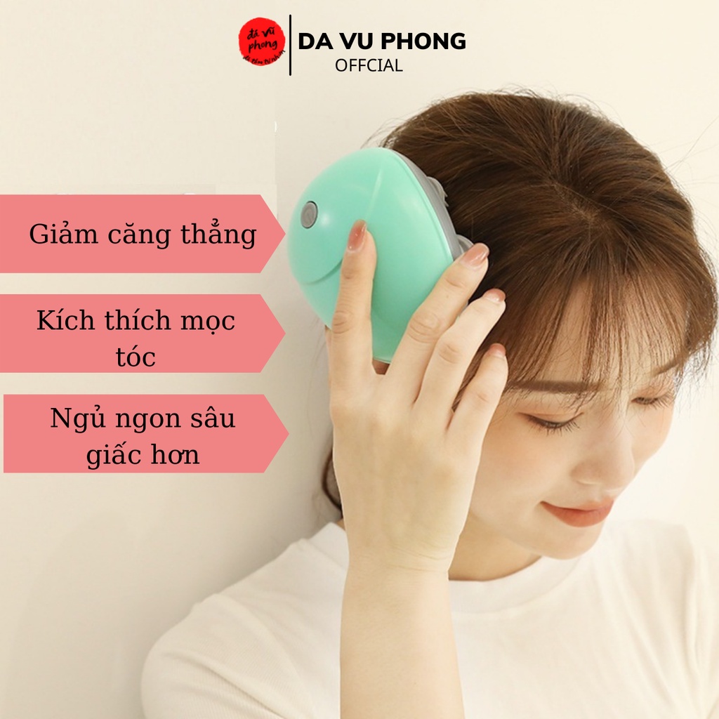 Máy Massage Đầu Mini,Máy Mát Xa Cổ Vai Gáy Giảm Căng Thẳng Giúp Ngủ Ngon Giấc