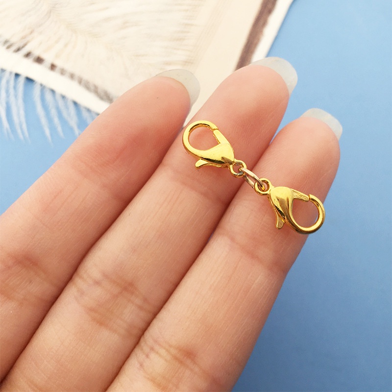 Set 10 Móc Khóa Hai Đầu Bằng Kim Loại Làm Trang Sức Thủ Công DIY