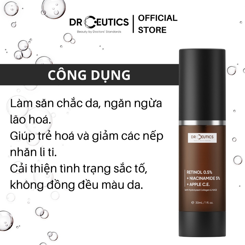 Kem dưỡng retinol Dr Ceutics chống lão hóa, giảm nếp nhăn, làm đều màu da 30ml