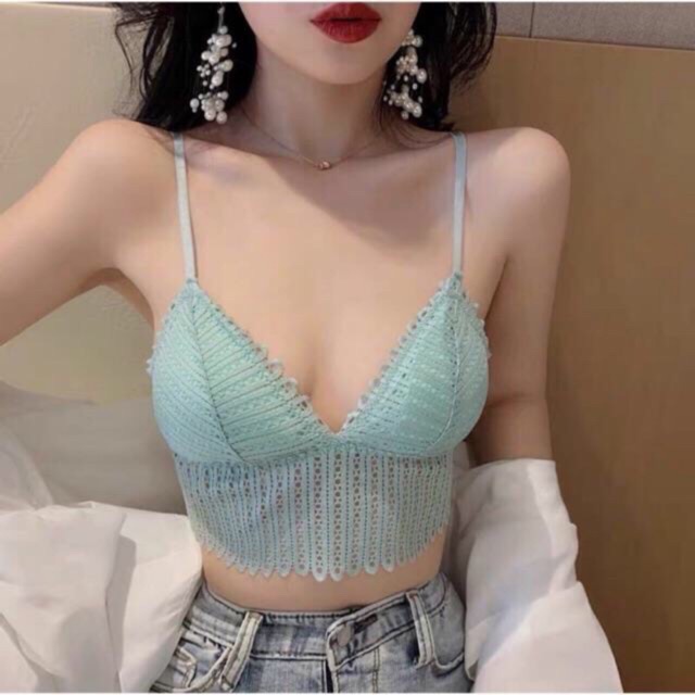 MẪU MỚI- Áo lót bra ren cài sau dây kép sexy 384