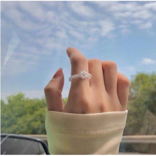 Nhẫn hạt tròn hoa nhí mã 201