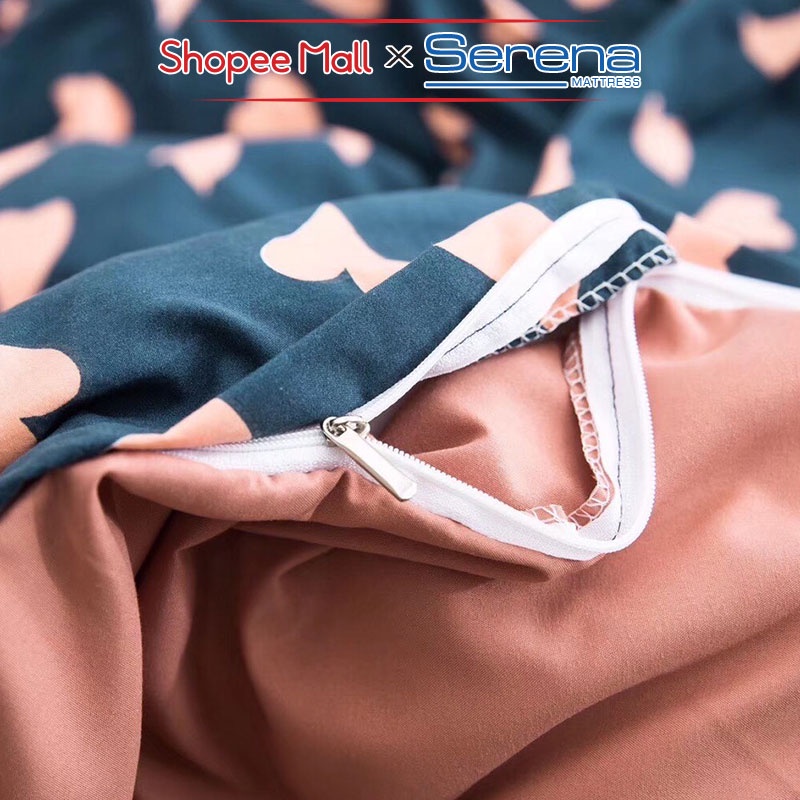 Ra Nệm Trải Giường 5 Món Cotton Tici SERENA Chính Hãng Set Vỏ Chăn Ga Grap Gối Nệm Đệm Trần Bông Trải Phủ Giường Cao Cấp