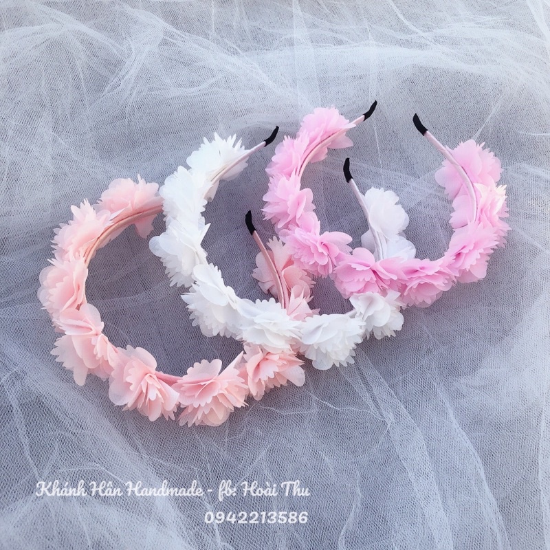 Cài tóc hoa full 3 màu dành cực xinh cho bé gái ( ảnh thật KH handmade )