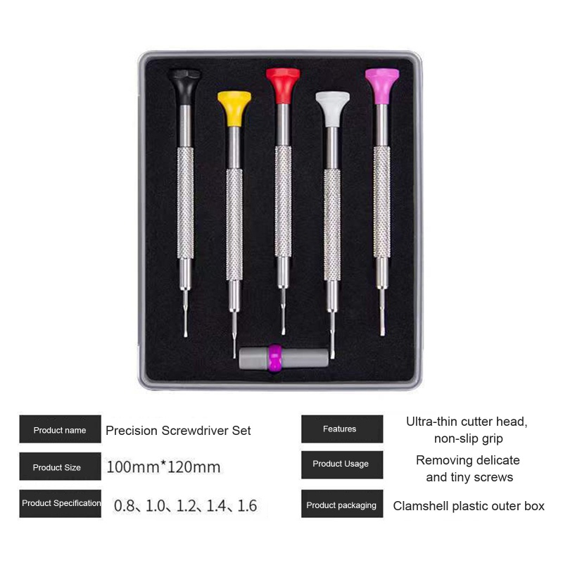 Bộ 5 Tua Vít Micro-Sửa Chữa Đồng Hồ Chuyên Nghiệp
