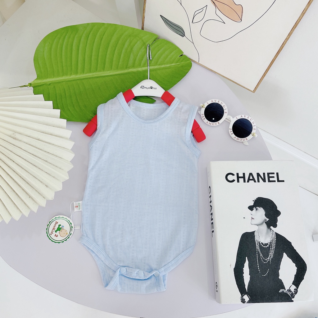 Bodysuit ngắn tay, body chip cho bé sơ sinh vải Thông hơi cao cấp, mềm mại, co giãn 4 chiều, thấm hút mồ hôi - BC07