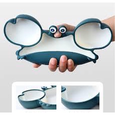 Khay ăn dặm silicon cho bé - hình cua (No Brand)