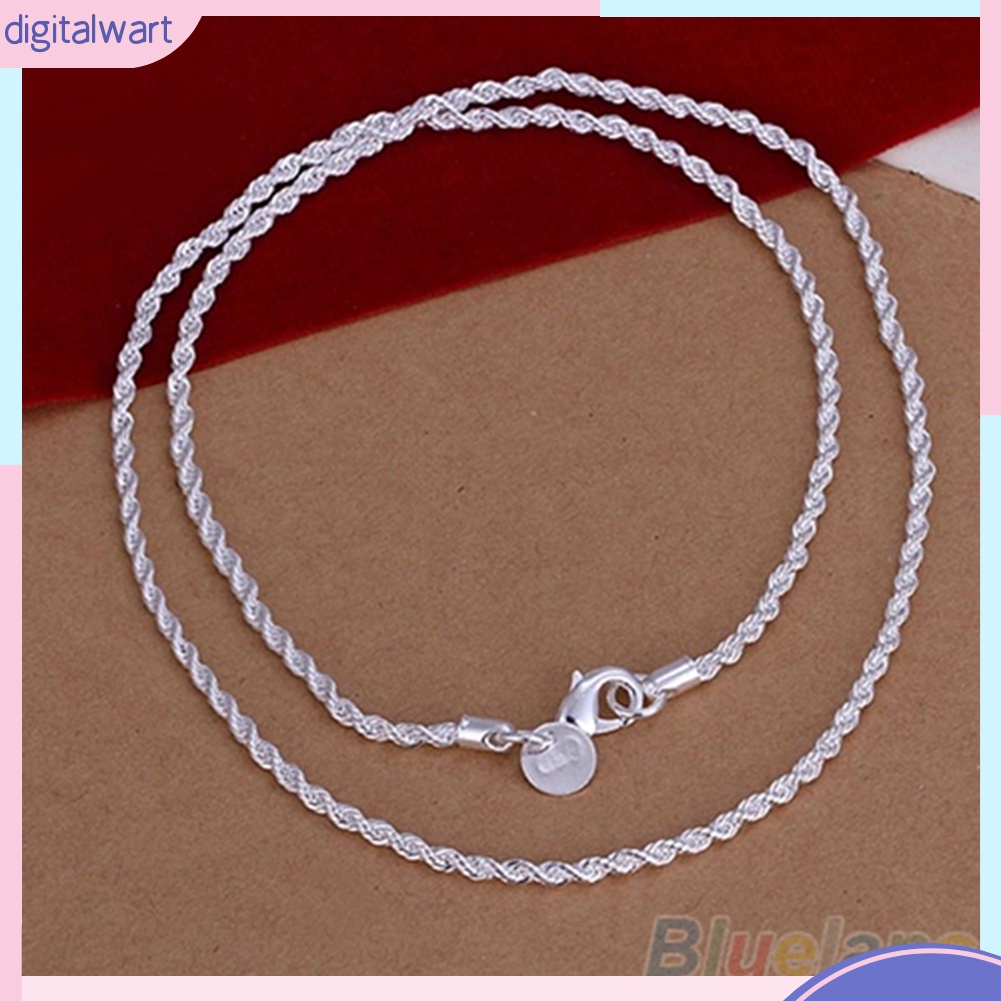 Dây chuyền mạ bạc thời trang cho nữ 16/18/20/22/24 Inch