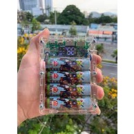 Vỏ Sạc Dự Phòng 4-16Cell Pin 18650 Trong Suốt Không Kèm Mạch Sạc Thường 2.4A - Cổng QC3.0