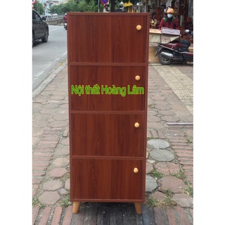 Tủ nhỏ 4 cánh chân gỗ mẫu đẹp