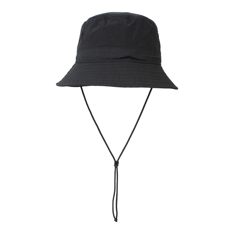 Nón Bucket Rộng Vành Màu Sắc Trơn Có Thể Điều Chỉnh Và Dây Đeo Cằm Cho Unisex