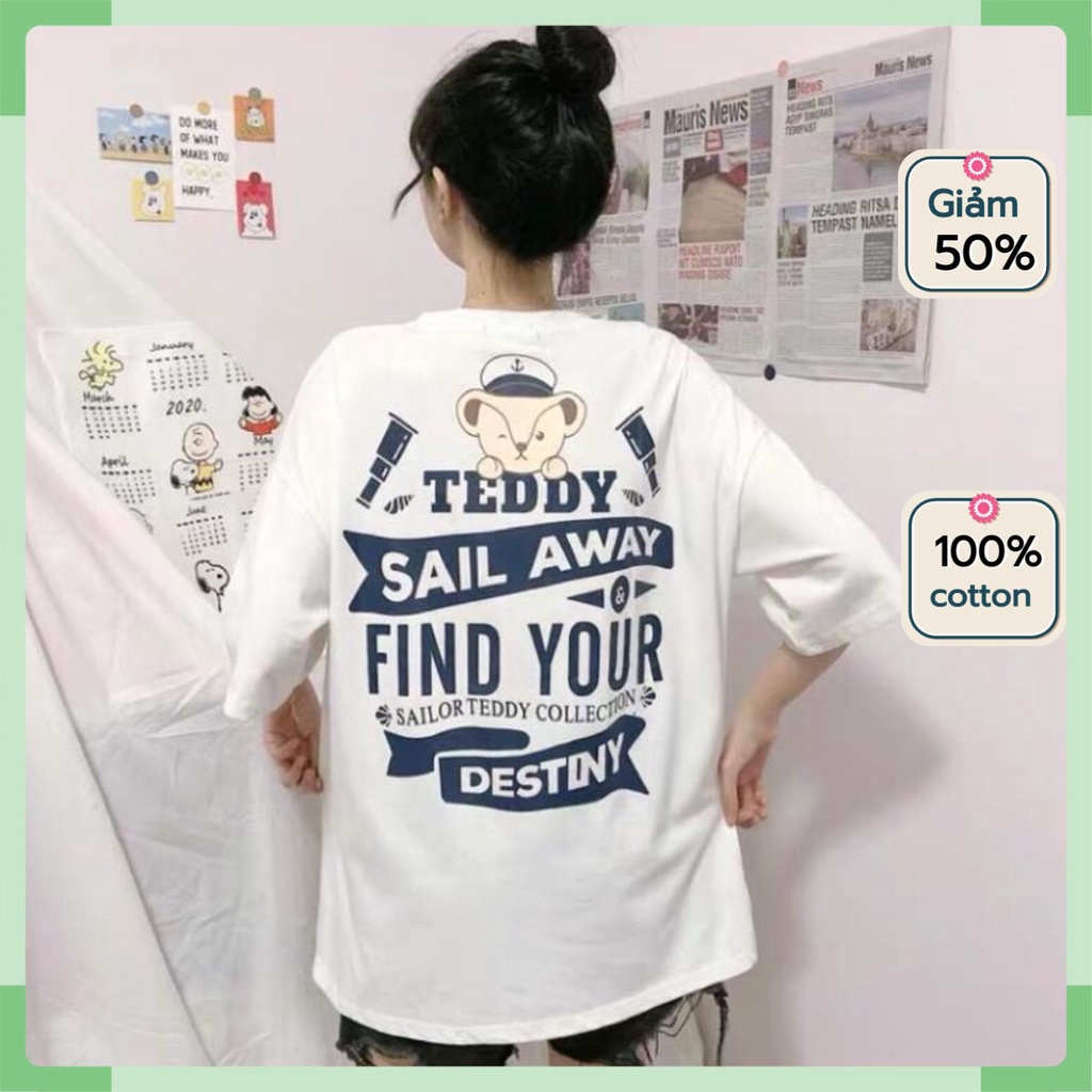 Áo thun tay lỡ nam nữ, áo phông nữ nam unisex form rộng chất cotton mát mịn thấm hút mồ hôi in hình sắc nét | BigBuy360 - bigbuy360.vn