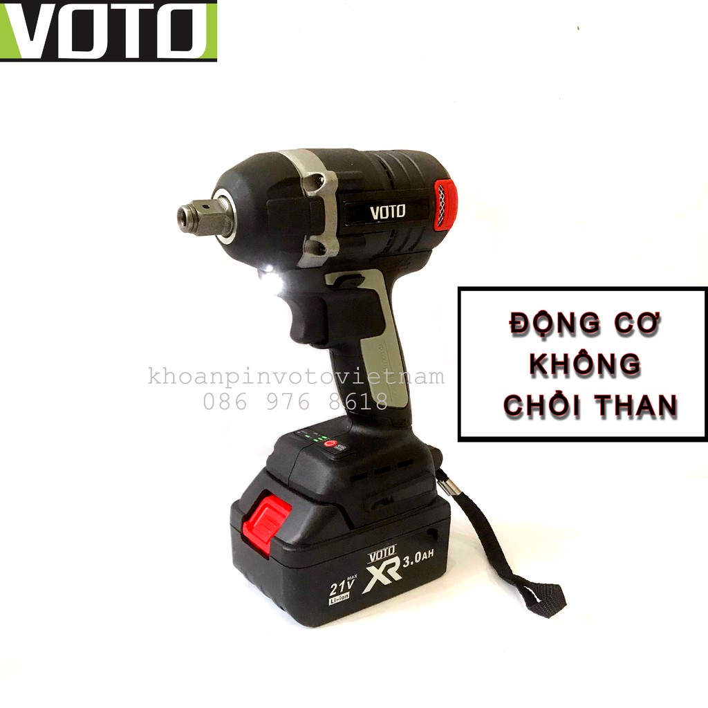 Thân máy siết bulong Voto không chổi than màu đen dùng pin Makita (ko kèm pin)