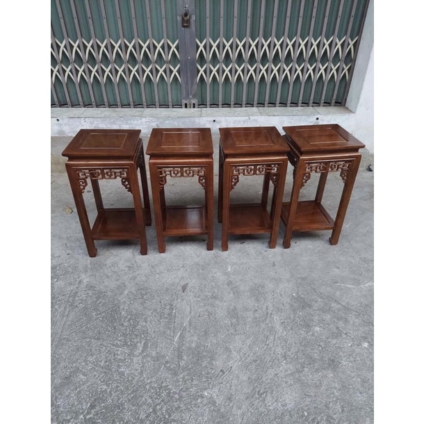Đôn vuông gỗ hương đá mặt 30 cao 40,50,60,70,80