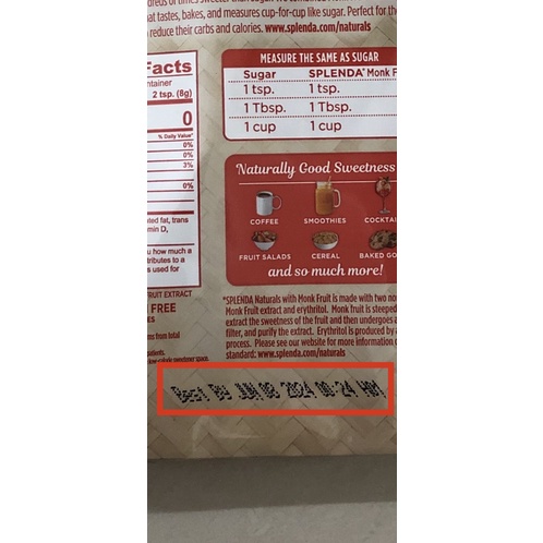 Đường La Hán Quả Splenda Monkfruit Naturals Túi 454g Nhập Khẩu Mỹ