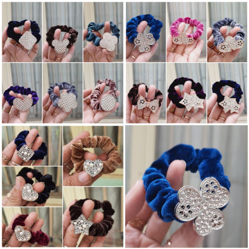 Cột tóc vải nhung thời trang nữ thun 5cm