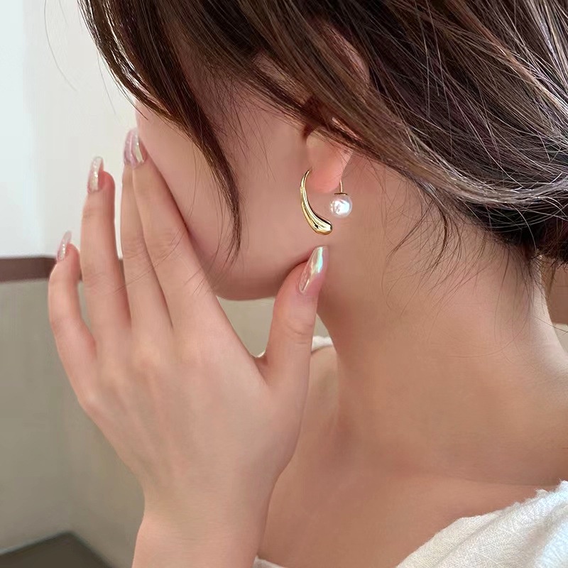 Bông Tai Hợp Kim Dáng Dài Đính Ngọc Trai Nhân Tạo Phong Cách Retro 2022