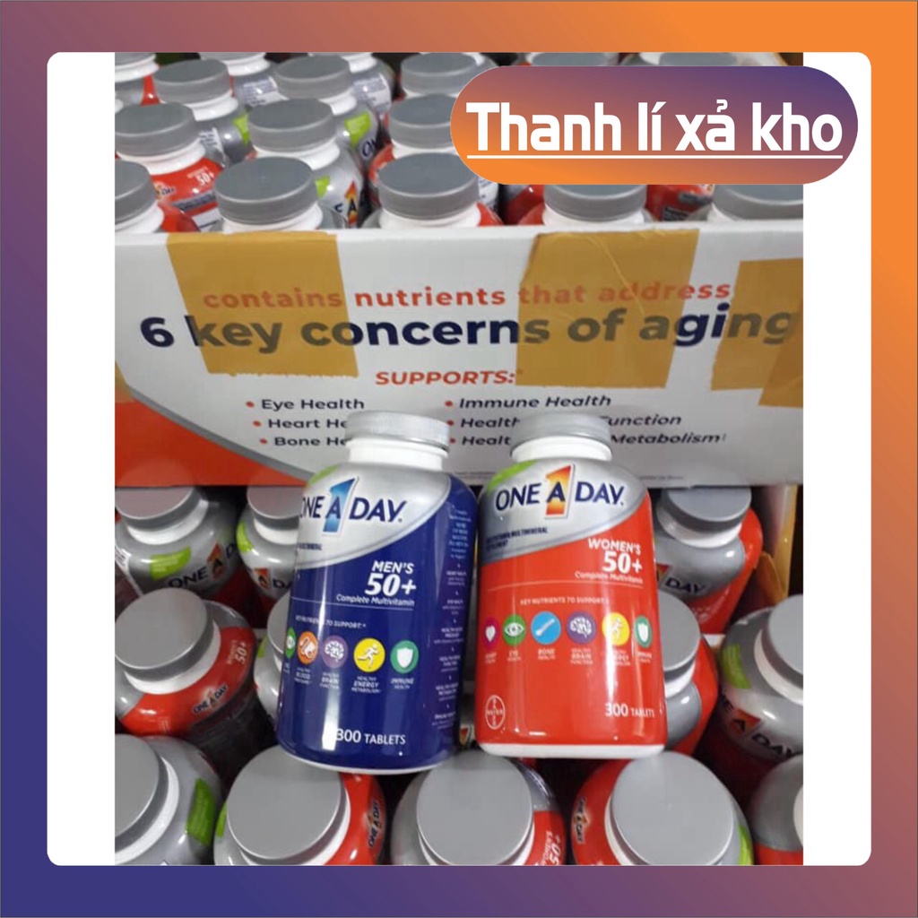 THANH LÝ XẢ KHO Mẫu mới ONE A DAY WOMEN 50+ Viên Uống Vitamin tổ hợp giành riêng cho đàn bà Trên 50 Tuổi 300 Viên THANH