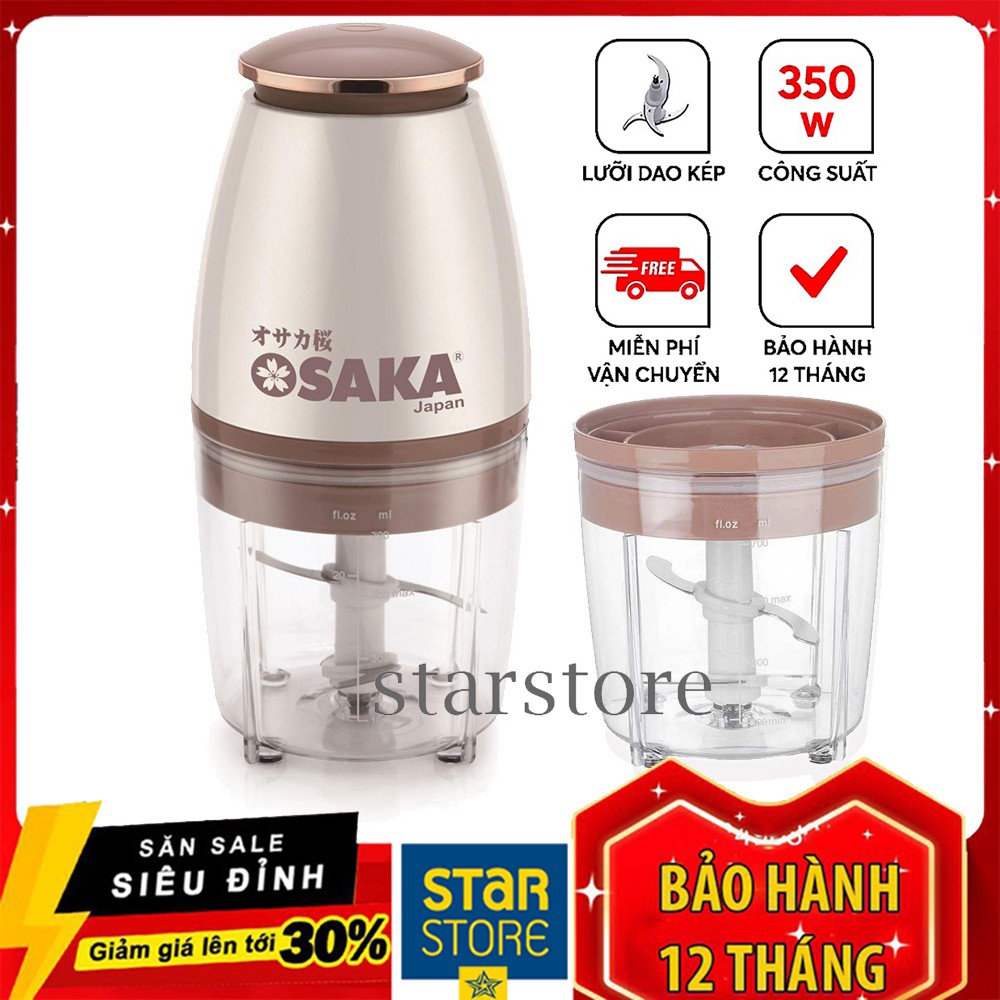 Máy xay osaka chính hãng 3 lưỡi dao xay sinh tố , xay thịt dung tích 700ml