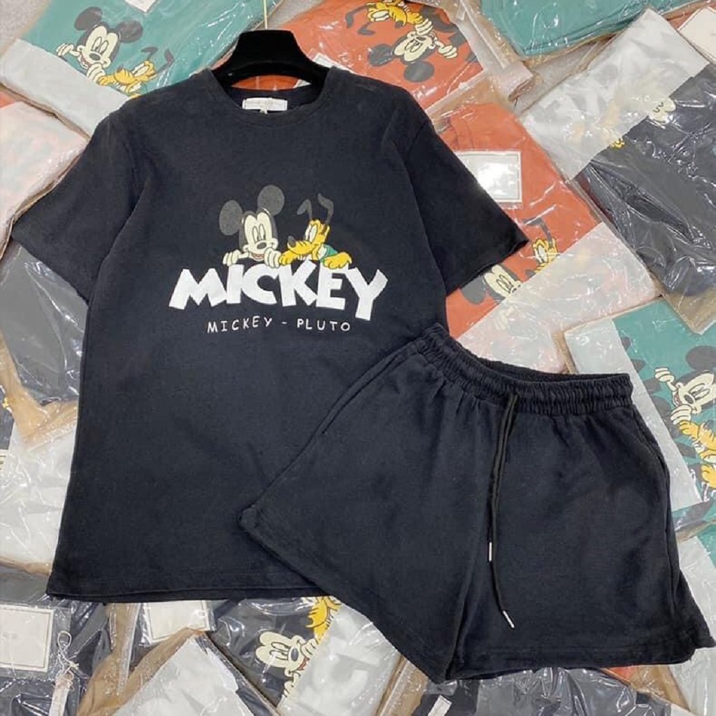 [Mã SKAMFSW175 giảm 10K đơn 50K] Bộ mặc nhà nữ mùa hè , đồ bộ bigsize chất cotton Gemmy House in hình Mickey Mouse