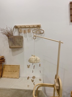 Chuông treo nôi mây và gỗ