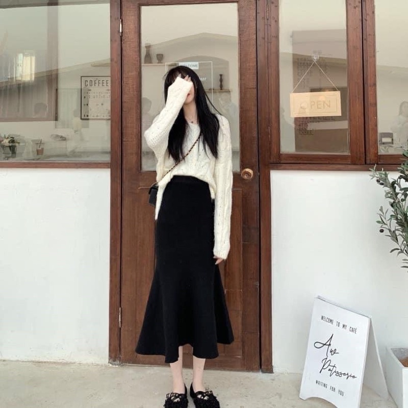 Chân váy đuôi cá dài xinh xắn