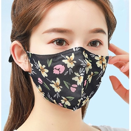 Khẩu Trang Chống Nắng Siêu Mỏng 3 Lớp Họa Tiết Hoa Thời Trang Chống Bụi Và Tia UV Có Thể Giặt Được Cho Nam Và Nữ