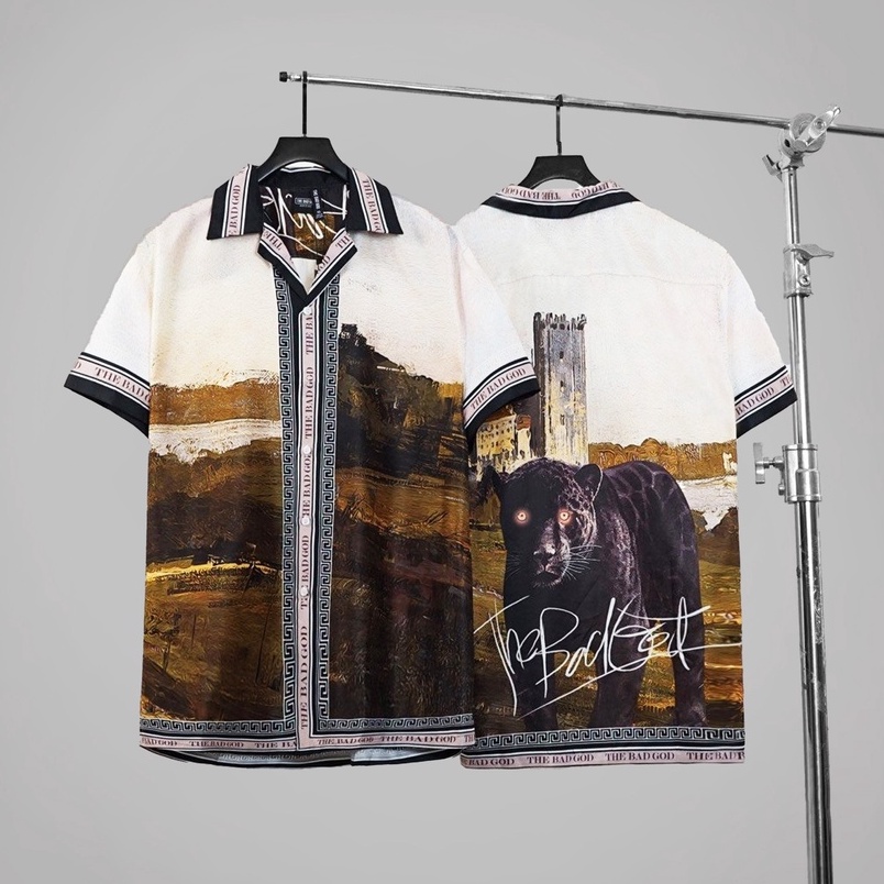 [Mã BTS23 giảm đến 30k đơn 150k] Áo sơ mi The Bad God Leopard cuban shirt