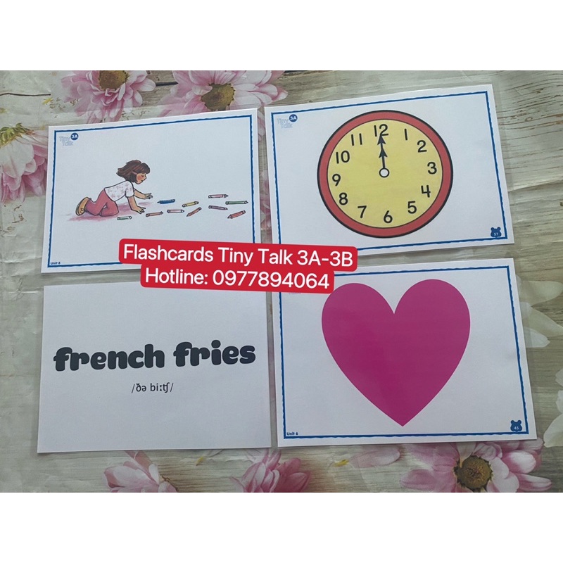 Flashcards  Tiny Talk 1A-1B-2A-2B-3A-3B dạy Tiếng Anh trẻ mầm non 4-6 tuổi cực hiệu quả