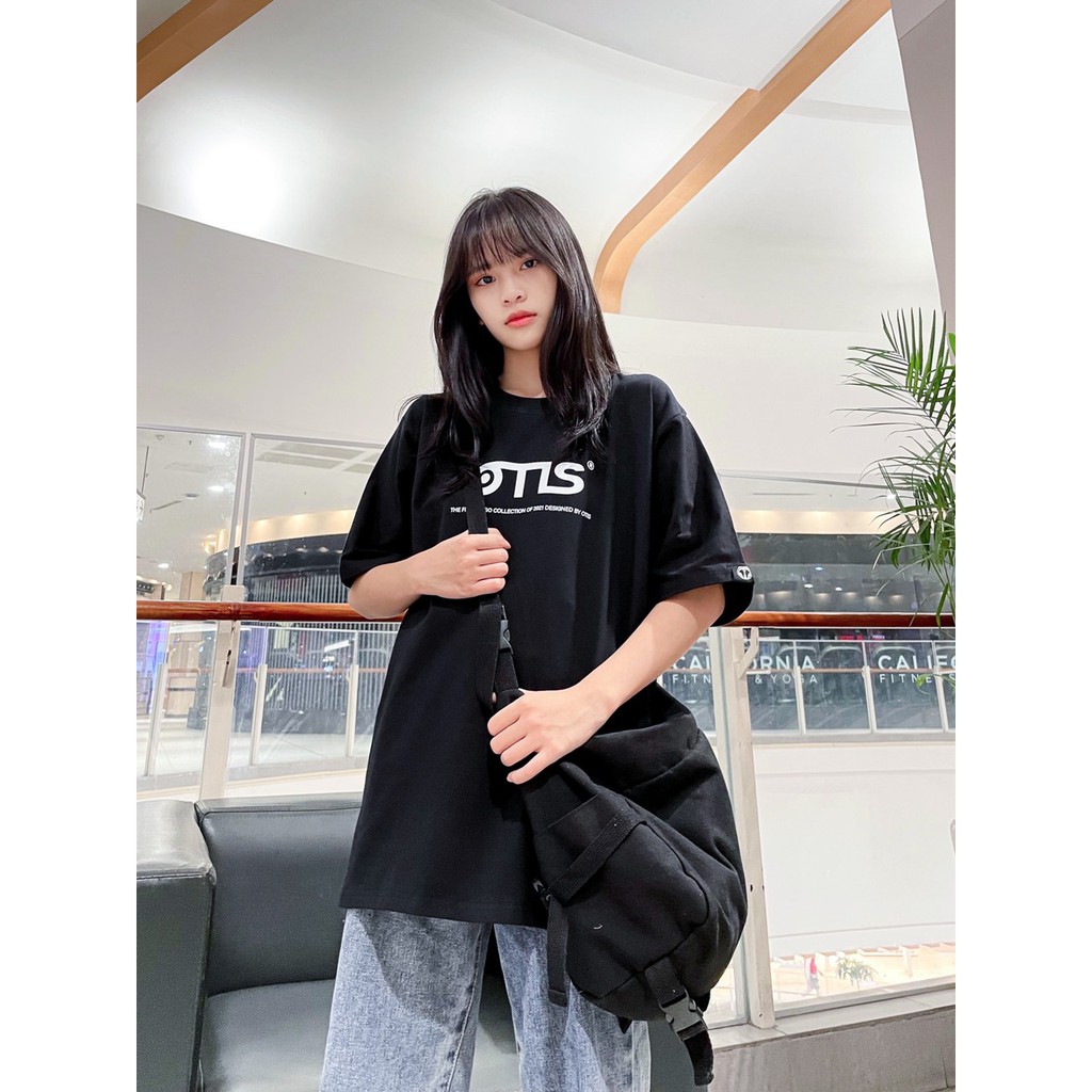 Áo Thun Tay Lỡ Unisex Local Brand Otis Club - Full Logo Đen